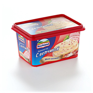 Сыр плавл. Ванночка с ветчиной 400гр Hochland (6/1) НОВЫЙ