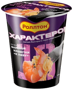 Лапша со вкусом вареной креветки "К пиву" стакан 70 г