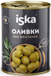 Оливки зеленые без косточек ISKA 300мл 1/6