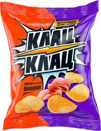 Чипсы Клац-Клац  со вкусом бекона 80 гр (1/18)