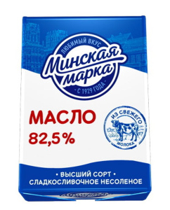Масло слив. Минская марка 82,5% 180гр
