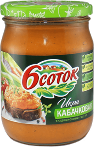 Икра кабачковая уваренная Шесть соток 500мл 1/8