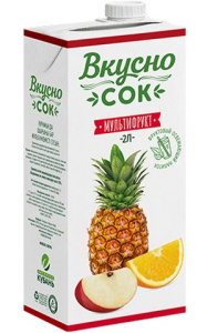 Мультифруктовый сокосодержащий напиток 2л с крышкой (Slim НС) ВкусноСок