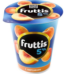 Йогурт FRUTTIS Слив.Лаком.Персик 5% 290г стак.