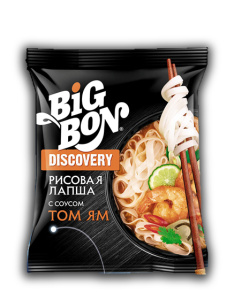 Рисовая лапша "БигБон" 65г по-тайски с соусом Том Ям