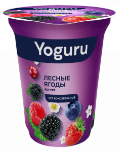 Йогурт YOGURU Лесные ягоды 1,5% стакан 310гр