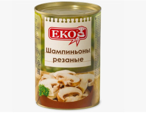 Шампиньоны резаные 400 гр Еко ж/б 1/24