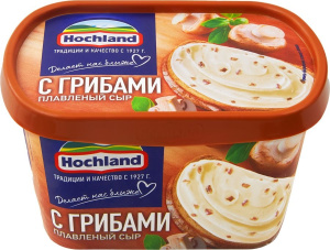 Сыр плавл. Ванночка с грибами 400гр Hochland (6/1) НОВЫЙ