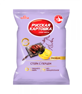 Чипсы Русская картошка  вкус Стейка с перцем 105г 10ш