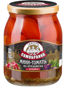 Мини томаты Скатерть-Самобранка марин. по-итальянски ст/б 720мл 1/8