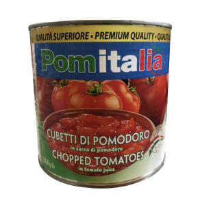 Томаты резанные кубиками термо Pomitalia Premium 2,5кг 1/6 (00165)