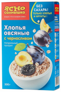 Хлопья овсяные с черносливом 300г