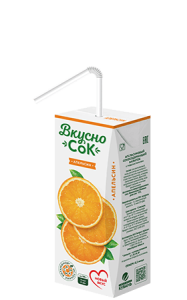 Апельсиновый сокосодержащий напиток 0,2л (Slim Leaf) ВкусноСок