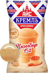 Стакан ваф. Айс-Кремль пломбир крем-брюле 15% 90гр (1/24)