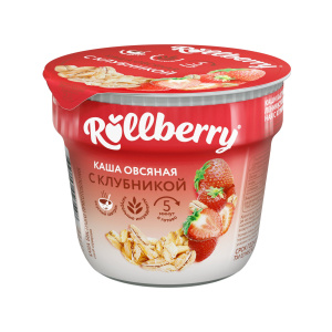 Каша овсяная с клубникой Rollberry стакан 40гр