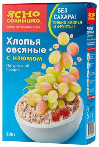 Хлопья овсяные с изюмом 300г