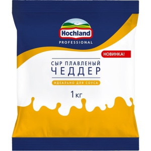 Сыр плавленый Чеддер Hochland Professional 1кг 1/8