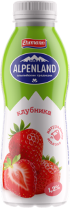 Альпенланд питьевой Клубника 1,2% 420г(6/1)