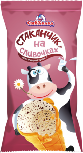 Стакан ваф. На сливочках Шоколад. крошка сливоч. 80гр (1/24)