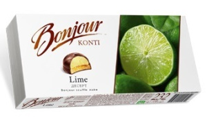 Десерт "Bonjour  souffle" лайм 232г (9шт)