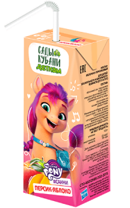 Нектар Яблочно-персиковый Сады Кубани Slim Leaf 0,2л