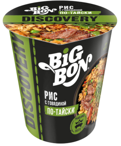 Рис с говядиной по-тайски BigBon 60гр стакан