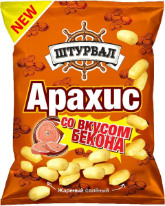 Арахис жареный со вкусом Бекон 50г Штурвал