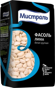 Фасоль белая крупная Мистраль Лима 450гр 1/12