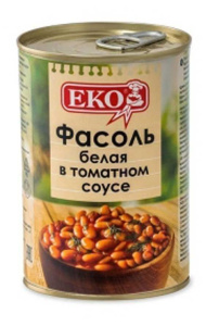 Фасоль белая в т/с 310гр Еко 1/15