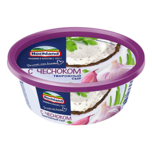 Сыр творож. Hochland с чесноком 140гр 1/6