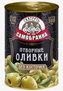 Оливки Скатерть-Самобранка б/косточки ж/б 300мл 1/12