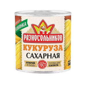 Кукуруза ТМ Разносольников ж/б 340гр ГОСТ 1/12