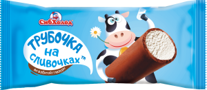 Трубочка На сливочках слив. ваниль во взбитой шок. глазури 70гр (1/18)