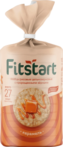 Хлебцы FITSTART рисовые Карамель 100гр 1/12