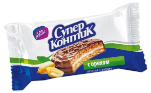 Печенье-сэндвич "Супер-контик" с орехом 100г (Р)