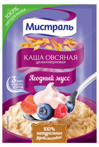 Каша Мистраль ягодный мусс Ягоды Карелии 40гр
