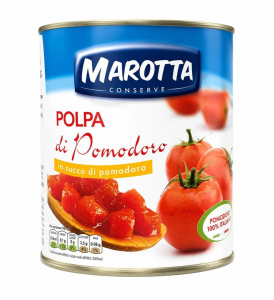Томаты резаные в с/с Marotta 2,5кг 1/6