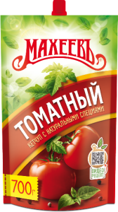 Кетчуп "Томатный" 700г д/п 6шт