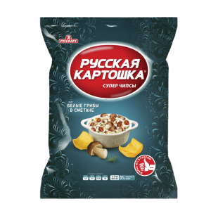 Чипсы Русская картошка  вкус Белых грибов в сметане 105г 10ш