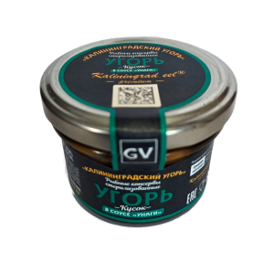 Угорь Калининградский кусочки в соусе Унаги 80гр (масса рыбы 50гр)