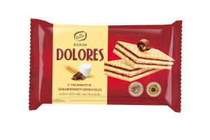 Вафли Долорес с молоком и доб. шоколада фас. 200г (24шт)
