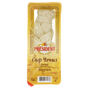 Сыр чечил белый косичка 35% 180г Президент