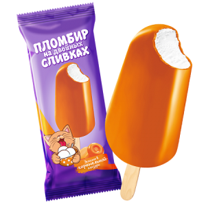 Эскимо На двойных сливках пломбир в карамель. глаз. 60гр (1/30)