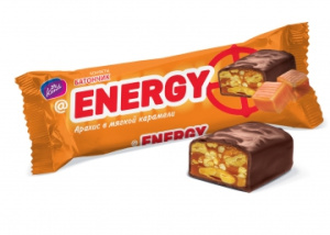 Конфеты "Батончик@Energy" Арахис в мягкой карамели 40г (бокс)