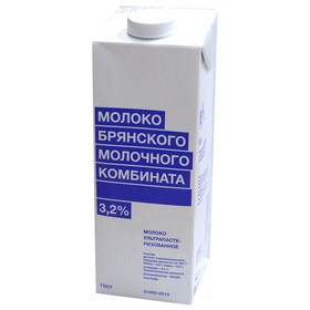 "БМК" Молоко ультрапастеризованное 3.2%  1л ТВА edge