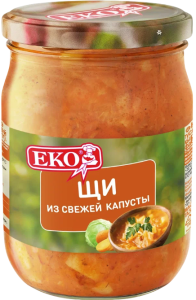 Щи из свежей капусты ЕКО 520гр ст/б 1/12