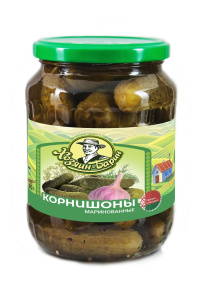 Корнишоны маринов. пастер.680гр Хозяин-Барин стекло