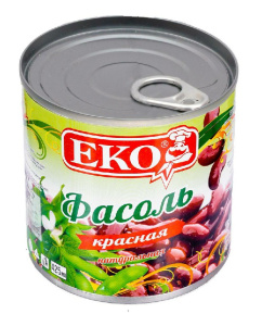 Фасоль красная в с/с 400 гр ключ Еко