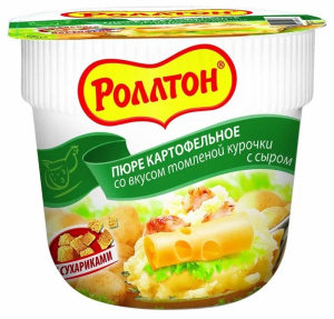 Пюре Роллтон 40г.томленая курица с сыром