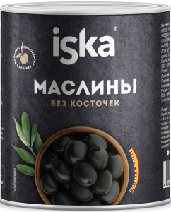 Маслины черные без косточек ISKA 3100мл 1/4